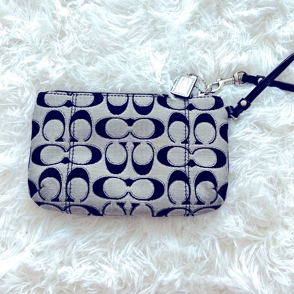 Black & Silver Coach Wristlet - Picture 2 of 4
